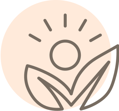 Icon depicting sun and trees