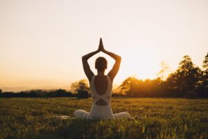Photo of lady doing yoga
